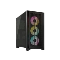 Bild av Corsair iCUE 4000D RGB Airflow Mid Tower Case, 3x AF120 ELITE Fans Lighting Node PRO Controller High Design Svart