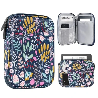 Bild av TiMOVO 67 tums fodral med liten väska kompatibel Kindle 2022 Paperwhite 11. Gen 2021/Kindle 10. 2019, Oasis 2019/2017, E Reader (8 2016), färgglada blommor