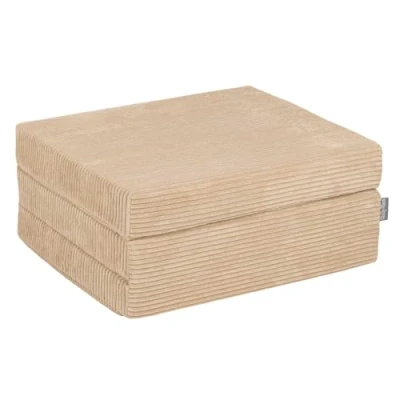 Bild av KiddyMoon Multifunktionell skummadrass hopfällbar säng fåtölj barn soffa småbarn stol för lekrum sovrum vardagsrum, beige