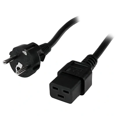 Bild av StarTech.com 2 m Computer IEC 320 C19 till CEE7 strömkabel, Schuko strömkabel 250 V 16 A