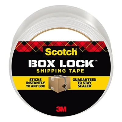 Bild av Scotch Box Lock Förpackningstejp, 1 rulle, 48 mm x 50 m Stark klar packningstejp, perfekt för packlådor och paket
