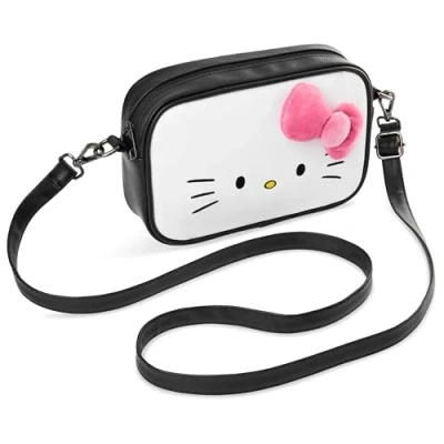 Bild av Hello Kitty axelväska för flickor och tonåringar kvinnor mode crossbody väska söt handväska shopping resor semester, gåvor flickor, Vitt, En storlek