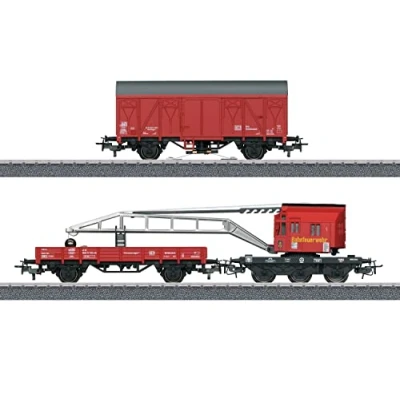 Bild av Märklin Fire Department Recovery Crane Car Set, HO (1:87), 6 År, Svart, Röd, Järnvägs /tågmodell