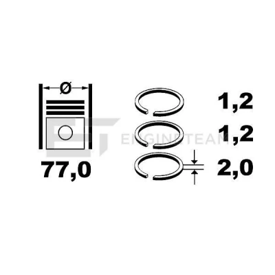 Bild av Kolvringar, kit, hyundai accent iv, sedan creta, elantra v, i20 i, i30, i30 coupé, kombi, ix20, 2