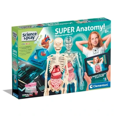 Bild av Clementoni 78826 Science &amp; Play Lab Super Anatomy På Svenska, Finska, Norska Och Danska, Leksak För Barn 8 12 År, Tillverkat I Italien