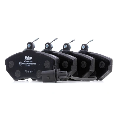 Bild av VALEO 301484 Jeu de plaquettes frein FIRST Essieu Avant contact signal d&#039;usure inclus sans tôle anti bruit AUDI: A4 B7 Avant, B6