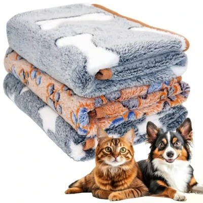 Bild av Votoko Hundfilt, kattfilt, 3 pack, tvättbar husdjurstäcke 76 x 53 cm
