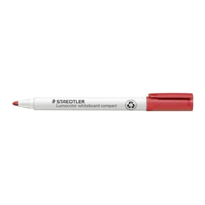 Bild av Staedtler Lumocolor kompakt 3412 whiteboard markör (paket med 10) Pack of 10 Röd