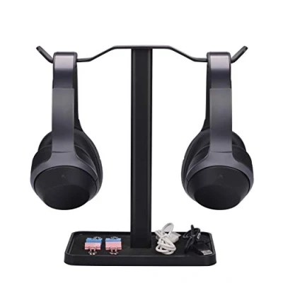 Bild av Neetto HS908 dubbelt headset för skrivbord, stativ och förvaring Micro Sennheiser, Sony, Audio Technica, Bose, Beats, Akg, spelhjälmar