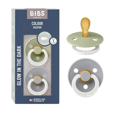 Bild av BIBS Colour Latex Symmetrical Size 1 Sage GLOW/Cloud GLOW 2 pack