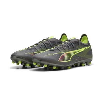 Bild av Puma Ultra 5 Match Fotbollsskor fasta dobbar, Storlek: 41, Matte aged silver/yellow alert/aged silver Textil/syntet