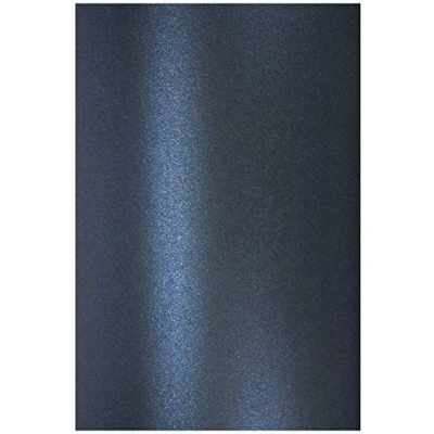 Bild av Netuno 20 x hantverkskartong pärlemor mörkblå DIN A4 210 297 mm 250 g Aster metallic Queens Blue effektkartong glänsande glans dekorativt papper ädelt pysselpapper skimmer