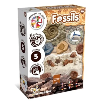 Bild av Science4you Fossilgrävset för barn Lär dig mer om fossiler och paleontologi med detta grävningsset, Otroliga fossiler, En paleontologigåva flickor pojkar 6 7 8 9+