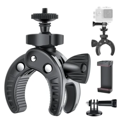 Bild av UTEBIT Kamerafäste med 1/4 tums skruv, 360 graders rotation, cykeladapter, kompatibel DSLR actionkamera