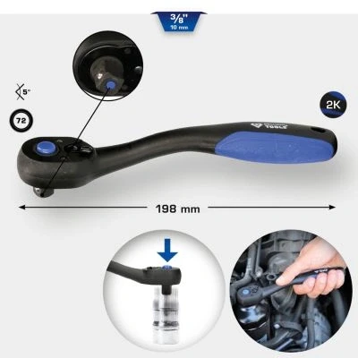 Bild av KS TOOLS BT021900 Cliquet 72 10 (3/8&quot;) 198