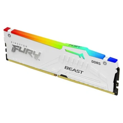 Bild av Kingston FURY Beast White RGB EXPO 32GB 5600MT/s DDR5 CL36 DIMM Desktop Gaming Memory Single Module KF556C36BWEA 32