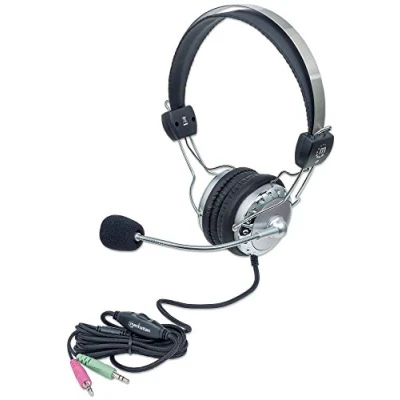 Bild av Manhattan Stereoheadset (flexibel mikrofon i rostfritt stål med integrerad volymkontroll)