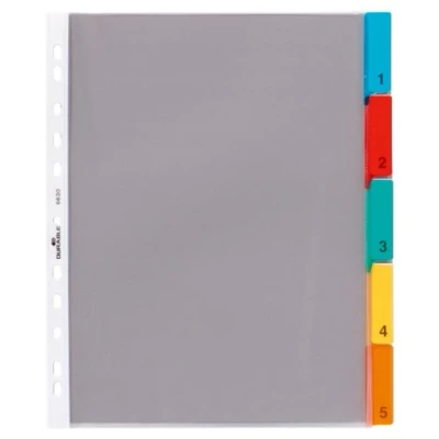 Bild av Durable 6630, Tomma registerflikar, Transparent, 250 mm, 302 1 styck