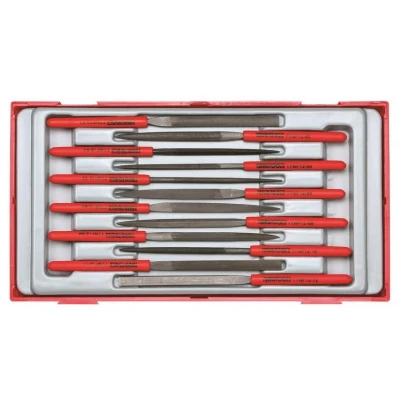 Bild av TengTools 128430105 Kit de limes 12 Lime plate, demi ronde, à trois pans, carrée