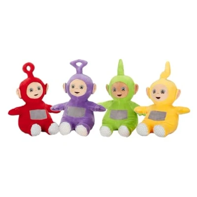 Bild av Teletubbies plyschdjur, premiumkvalitet, supermjukt gosedjur, Po, Tinky Winky, Laa Laa, Dipsy plyschpjäs, 37 cm officiell licens (familjeutgåva 4 pack)