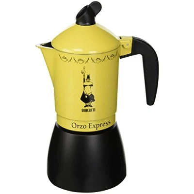 Bild av Bialetti 5334 Moka Orzo Express caffettiera con Orziera, Alluminio, Giallo, 4 tazze, gul