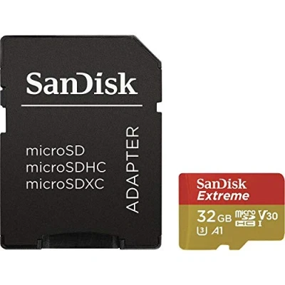 Bild av SanDisk Extreme 32 GB microSDhC Memory Card for Action Cameras and Drones with A1 App Performance up to 100 MB/s, Class 10, U3, V30