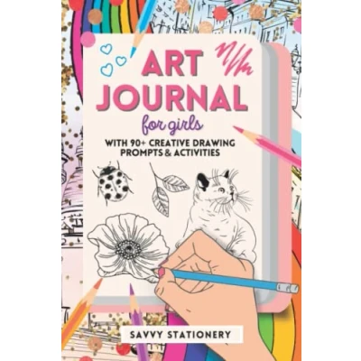 Bild av Art Journal for Girls: Creative Drawing Sketchbook with 90+ Prompts and Activities Ages 7 12