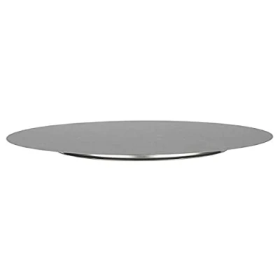 Bild av APS 46 konditorplatta, kakfat av rostfritt stål, tårtfat för konditorer, svart eller vit serveringsfat tårtor, diameter Ø 31 cm, silver