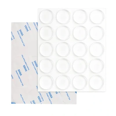 Bild av Silikonbuffert, 20 x Ø 22 mm självhäftande elastisk buffertbuffert, transparent, skyddsbuffertdynor, möbelbuffert för skåp, lådor, dörr, bräda, bärbar dator, kuddar, gummidämpare