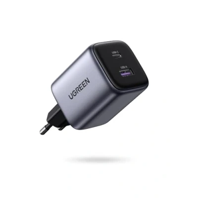 Bild av UGREEN Nexode 35W USB C laddare 2 ports strömförsörjning GaN II Tech snabbladdare Kompatibel med iPhone 16 Pro Max, 16Pro, 16, 15, 14, Galaxy S24 Ultra, S23, iPad, Tab A8, Pixel, HomePod (svart)