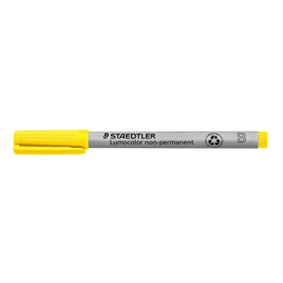 Bild av Staedtler 312 1 Lumocolor Universalstift B Spitze, 1.0 oder 2.5 mm, 10 Stück, gelb