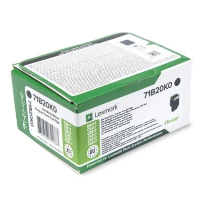 Bild av Lexmark 71B20K0 / Black Return Program Toner Tonerkassett Svart