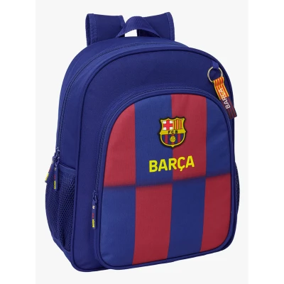 Bild av FC Barcelona 2. Team skolryggsäck, barnryggsäck, anpassningsbar till barnvagnen, perfekt för barn i skolåldern, bekväm och mångsidig, kvalitet motståndskraft, 32 x 12 38 cm, blå och, Blå/granat,