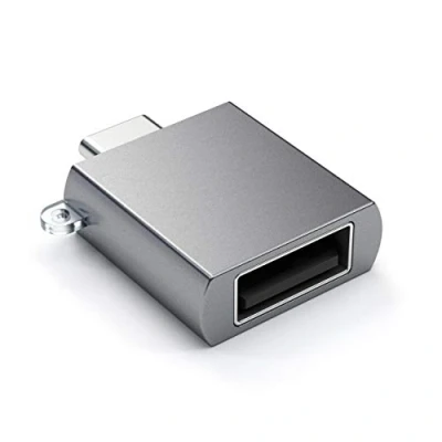 Bild av Satechi hane till USB 3.0 hona med höghastighets aluminiumadapter för MacBook Pro 2016/2017, Pro, 2015/2016/2017 MacBook, Chromebook och andra C enheter (sideal grå)