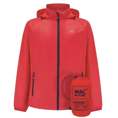 Bild av Mac in a Sac Origin II Vattentät och packbar jacka för män kvinnor, vindtät, ventilerande lätt, unisex, regnrock vått väder