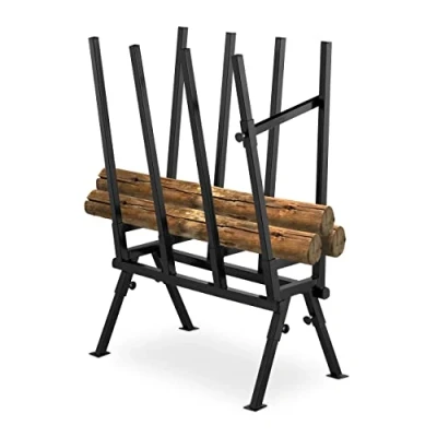 Bild av Relaxdays Sågbock, träsågarbeten, 200 kg, sågram för motorsåg, stabilt stål, HBT: 112 x 77,5 50 cm, svart