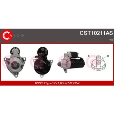 Bild av CASCO CST10211AS Startmotor 12V 1,80kW 10 CPS0060 VOLKSWAGEN: Transporter 4, 4 Bus,