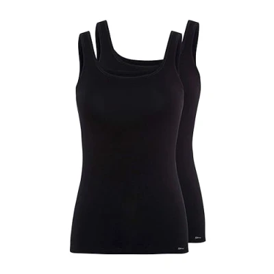Bild av Skiny Damen TANK TOP 2ER PACK Undertröja, Storlek: 40, Black