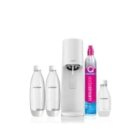 Bild av Sodastream Terra White Value Pack x 3 med 2 1 l flaskor och 1/2 flaska, diskmaskinssäker CO2 Quick Connect cylinder för upp till 60