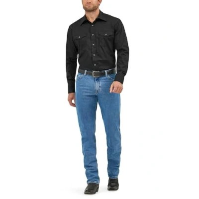 Bild av Wrangler Jeans för herr i premiumkvalitet med cowboysnitt och normal passform, Stentvätt, 32W / 34L