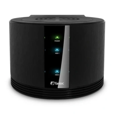 Bild av FANTEC 1547 Sq X2RU3e Externt 2 vägs raid hårddiskhölje (för x 8, 89 cm (3, 5 tum) SATA hårddiskar, USB 3 SuperSpeed och eSATA, 6G support, funktion (0/1/JBOD/stor), 80 mm fläkt) svart