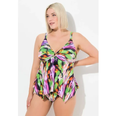 Bild av Ulla Popken Pointed HEM TWO Piece SET Bikini, Storlek: 54, Black