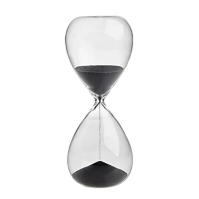 Bild av TFA Dostmann Timglas 15 minuter, 18.6009.10.90, minuters körtid, hourglas, timer dekorativt objekt, bordsdekoration, tidsmätare, av glas, sand, anthracite