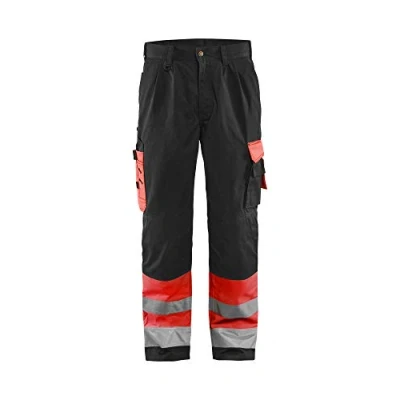Bild av VARSELBYXA 1584 1860 UTAN SPIKFICKOR VARSELRÖD/SVART C58 Beijerbygg Byggmaterial
