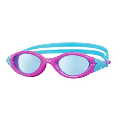 Bild av Zoggs Panorama Junior simglasögon för barn med UV skydd, bred vision och anti dimma (6 14 år), rosa/turkos/nyans blå