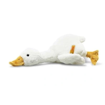Bild av Steiff Gilda Gans Vit, 26 cm, mjuka Cuddly Friends, gosedjur, bondgård, gås, fluffig mjuk leksak för att leka och gosa, gjord av gosig plysch babykänslig hud, tvättbar i maskin