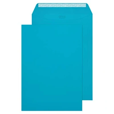 Bild av Blake Plain Blue C4 kuvert, skala och försegla, 120 gsm, förpackning med 250