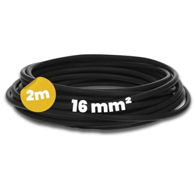 Bild av Kalitec 2 meter H07V K 16 mm² svart ledningskabel I flexibel trådkabel tråd mm2 fintrådad kabeldragning enkelkabel räknarskåp kabel enkeltrådad för kopplingsskåp