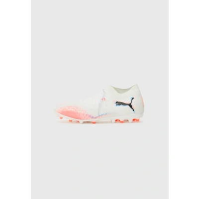 Bild av Puma Future 8 Match Fotbollsskor fasta dobbar, Storlek: 44, White/black/glowing red Textil/syntet