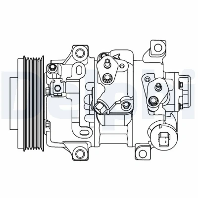 Bild av DELPHI CS20478 compresseur De Climatisation 6ZSE14 PAG 46 avec huile TOYOTA: Verso, Auris 5 portes, Avensis III Break
